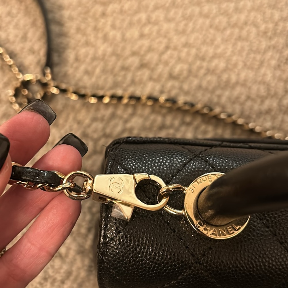 Chanel Black Quilted Caviar Extra Mini Coco Handle TPM Gold Hardware, 2021 - Picture 4 of 15